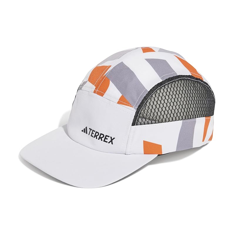 

[Adidas] cap telex clima cool 5 panels graphic cap KPI98 men s White/semi-impact orange/black (JJ1478) OSFZ