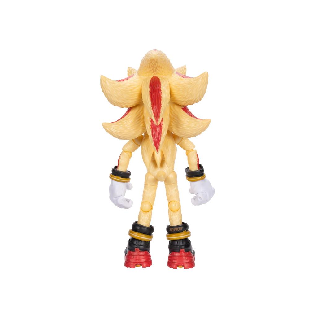 Sonic the Hedgehog 3 Movie Super Shadow Action Figure with Stand – 5 Inch (13 Cm), Officially Licensed, by Jakks Pacific