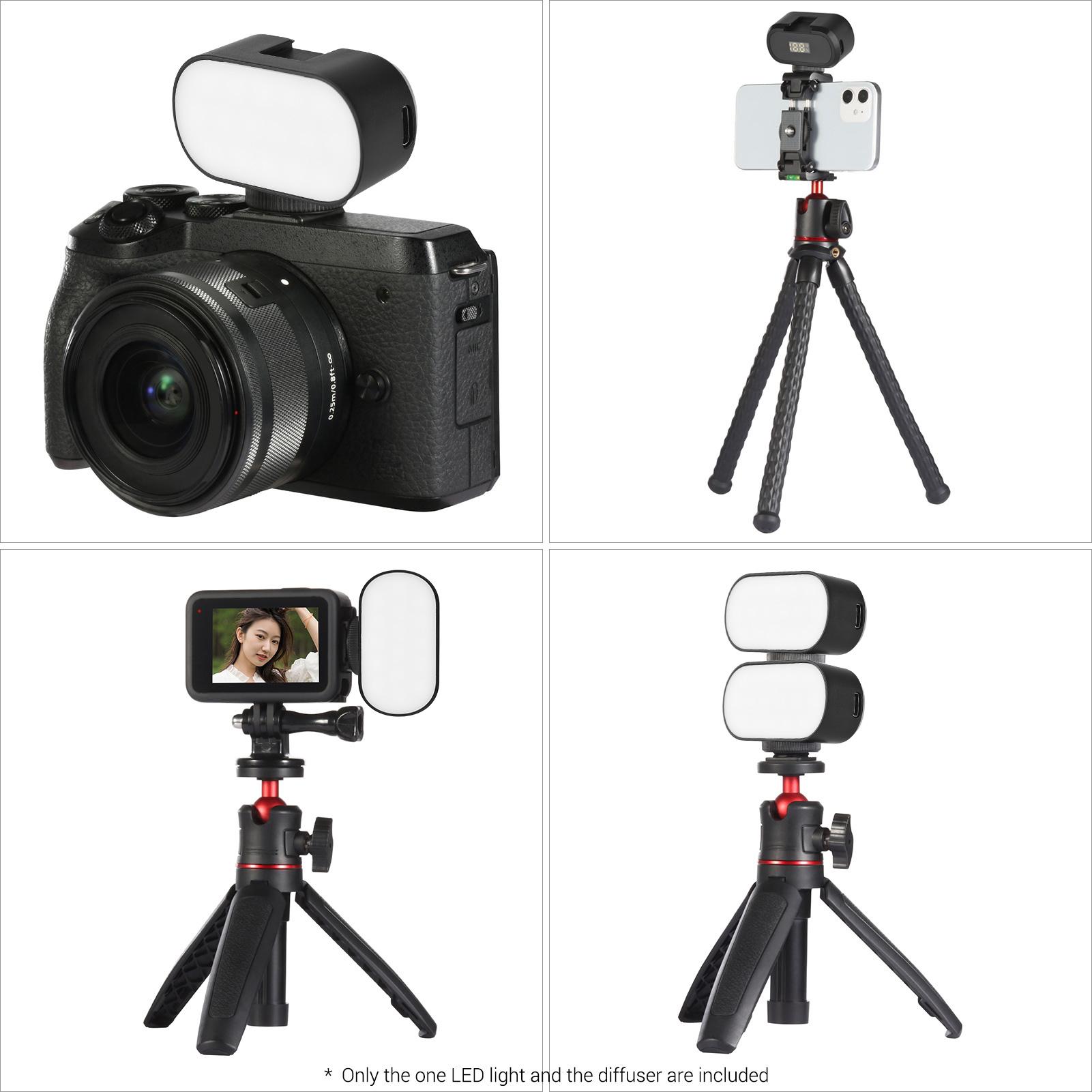 

RGB Mini LED Video Light RGB Vlog Fill Light 7 Color Lights CRI95+ Built in Lithium Battery with Cold Shoe Mount for чёрный