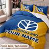 New Holland Printed Bedding Set Custom Name Text 1 Duvet Cover 2 Pillowcases For Bedroom