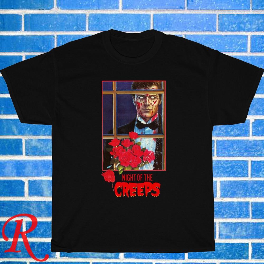 

Night Of The Creeps Horror Movie Logo Black Grey Size S-3XL Unisex T-Shirt 4XL