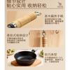 Cast Iron Mini Frying Pan Oil Drizzling Stir-Frying Searing No Coating Gas Induction Compatible