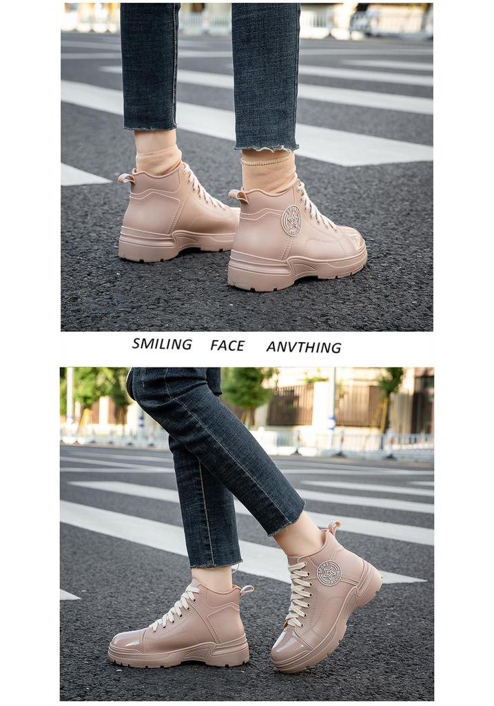 Stylish Women's Waterproof Low-Cut Rain Boots: Non-Slip, Wear-Resistant, Warm, Ideal for Outdoor and Kitchen Use
