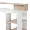 Computer Desk with 2 Drawers, Desk with Storage, 137 x 55 x 92 cm, Open Shelves and Shelf