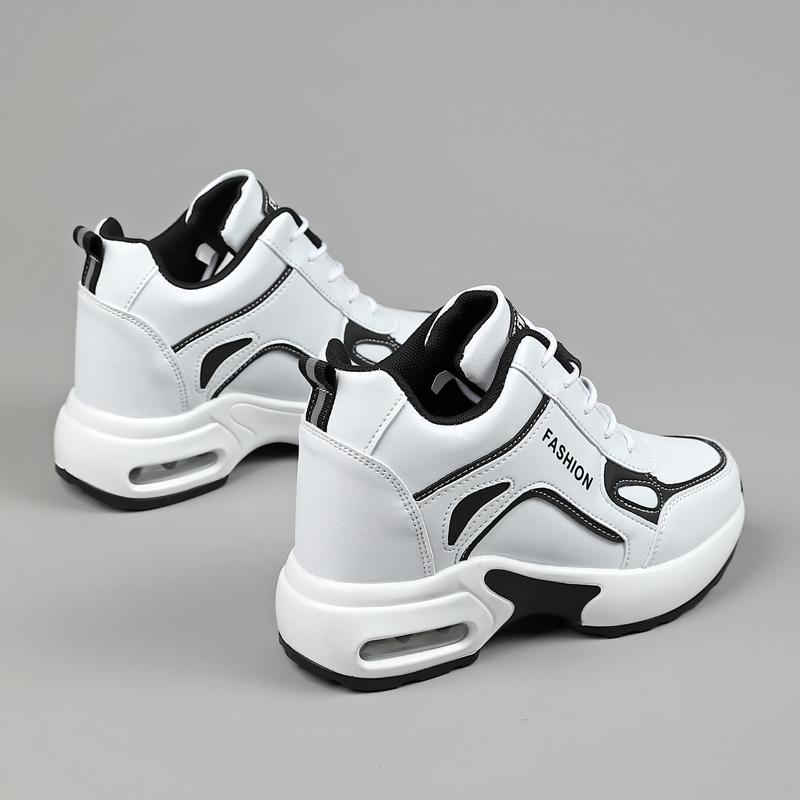 Fashion Autumn low cut Women's Shoes Fashion High Heels Wedge Platform Lace Up Casual Sneakers Breathable Comfortable Sport Shoes