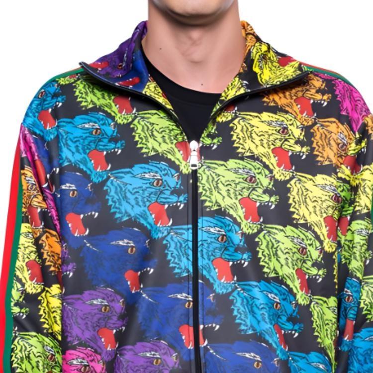 Gucci Panther Face Technical Jersey Jacket 'Multicolor' Men's 526577-X9X26-1082