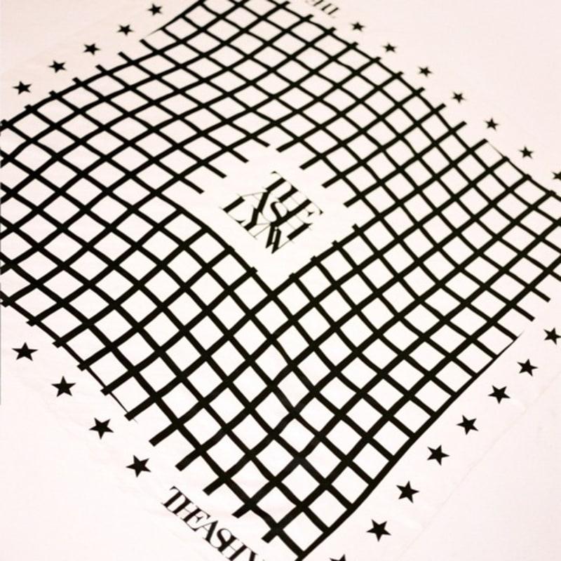 THE ASHLYNN WAVY NET LARGE SILK SCARF