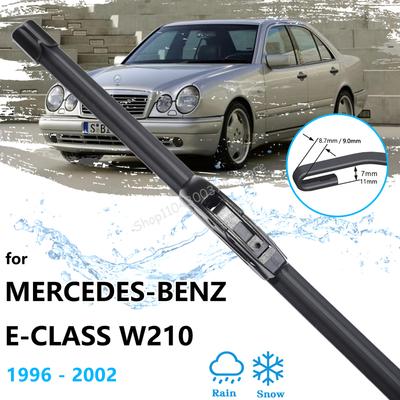 For Mercedes-Benz E-Class W210 1996~2002 Sedan Front Wiper Blades Brushes Window Windshield Windscreen U J Hook Car Accessories