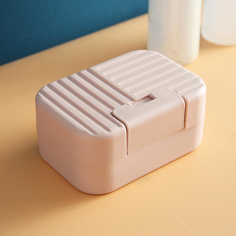 Travel Soap Dish Plate With Lid Portable Lock Sealed Soap Organizer Case Bathroom Outdoor Soap Storage Box