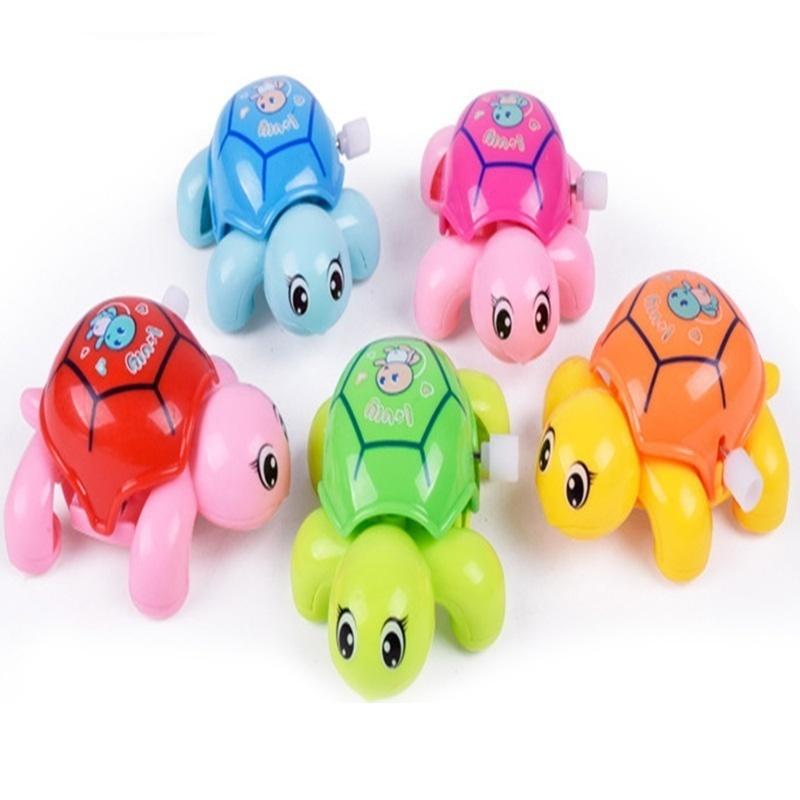 Cute Cartoon Animal Clockwork Tortoise Baby Turtles Toys Infant Crawling Wind UpToy Educational Kids