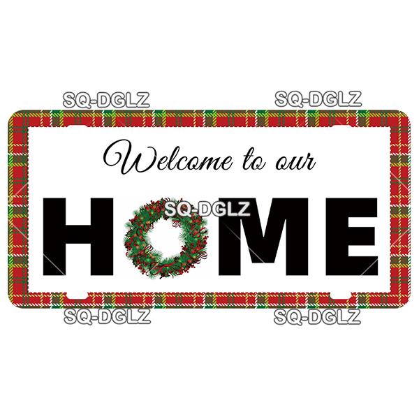 Christmas Vintage Metal Sign Welcome Tin Sign Vintage Door Decor Man Cave Plaque Home Decor Bar Sign Friend/Family Gift