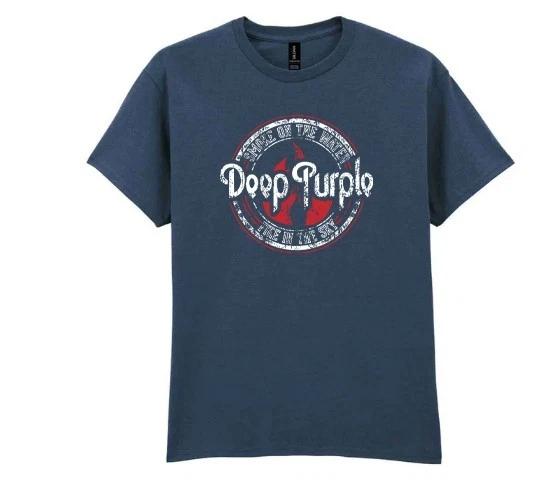 Deep Purple Smoke on the watter Blue Dusk TShirt ultra cotton short sleeve XL
