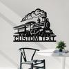 Personalisierter Zugschild, Metallschild Zug, Zugzimmer Dekor, Individuelles Zugnamensschild, Lokführer Geschenk, Eisenbahnschild, Bahnübergangsschild