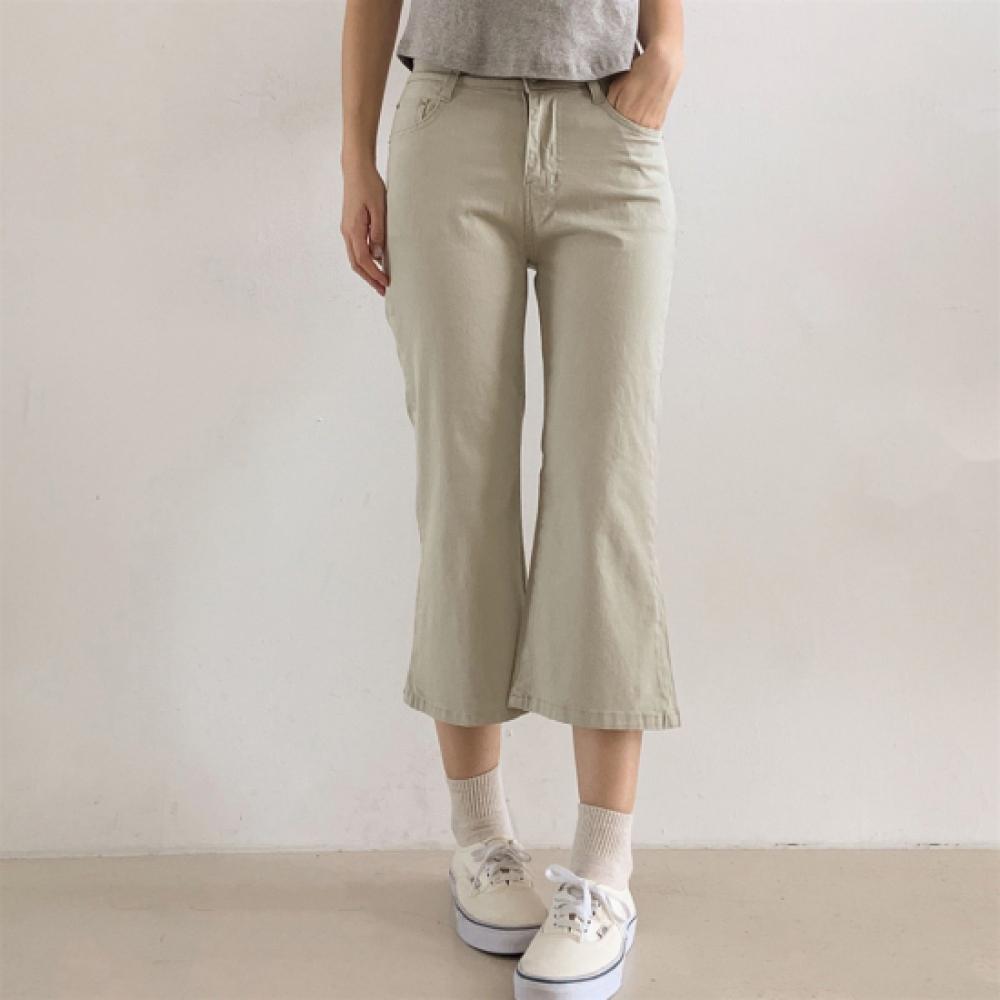 New Arrivals Open Run Women Cotton Spandex 7 8 Semi Bootcut Pants