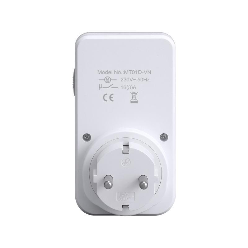 German to Universal Countdown Timer Socket Grounded 13H Auto Power Off Portable for Hotel Travel Power Management one size