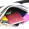 Men Women Waist Bag Diamond-shaped Colorful Laser Sports Multi-layer Outdoor PU Waist Bag Bright Leather Waist Bag Men's and Women's Chest Bag