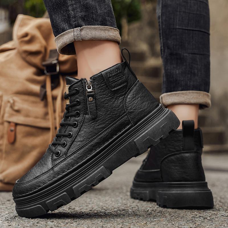 Knöchelhohe Stiefel Outdoor Dicke Sohle Herren Arbeitsstiefel Neue Mode Herrenstiefel High Top Lässige Sportschuhe für Herren Designer Rutschfest