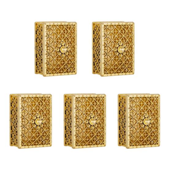 Vintage Hollow Out Jewelry Box Gold/Silver Plated Plastic Candy Box Wedding Party Favor Box for Ring Earrings Necklace Bridal Shower Birthday Supplies