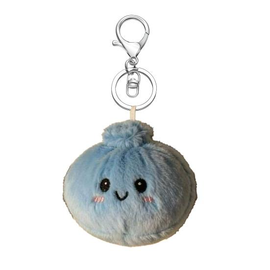 

Keychain Pendant Steamed Stuffed Bun Plush Doll Charm Soft Stuffed Key Holder Backpack Bag Accessory синий