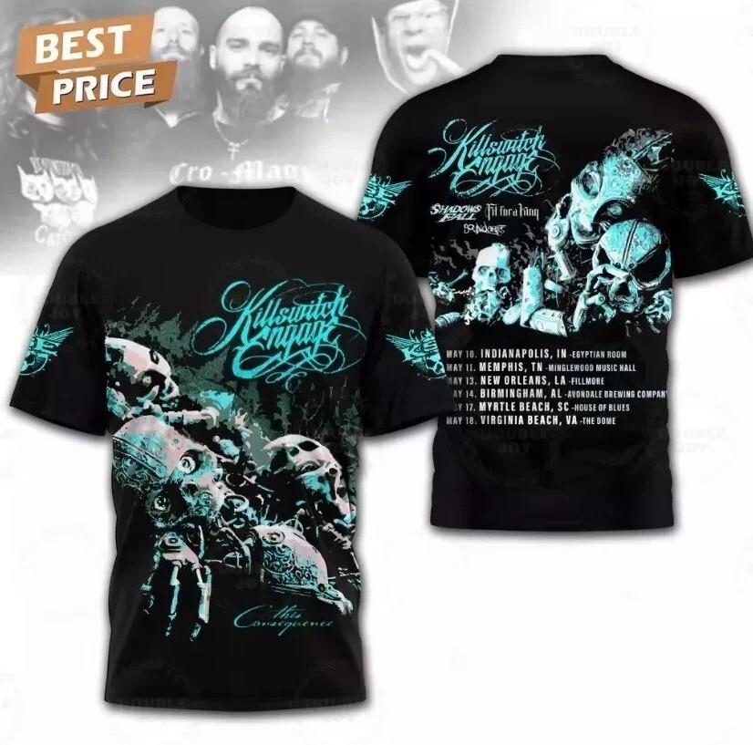 Killswitch Engage Shadows Fall Tour 2026 AOP 3D T-shirt S