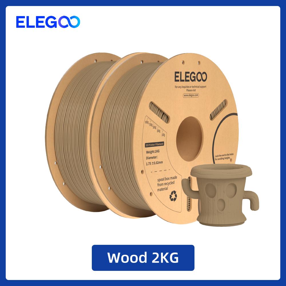 ELEGOO 1.75mm PLA+ Filament 2KG Set Plastic 3D PLA for Most FDM 3D Printers Dimensional Accuracy +/- 0.02mm 2pcs*1kg PLA+ Set