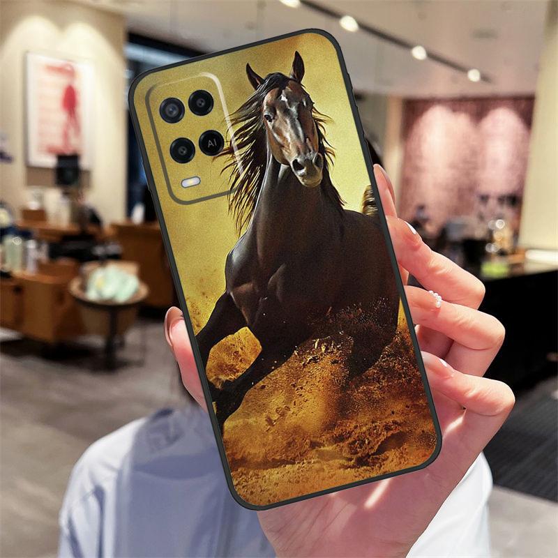 Galloping Horse Case For Oppo A78 A98 A79 A18 A38 A58 A40 A60 A80 A16 A76 A96 A15 A74 A94 A54 A17 A77 Cover