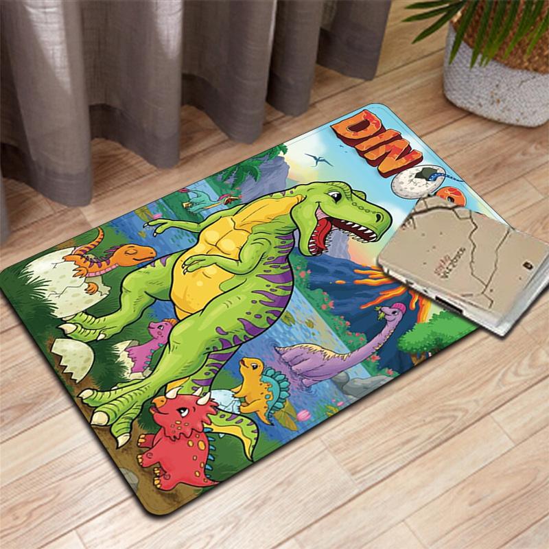 Cartoon Dinosaur Rug Floor Mat for Living Room or Bedroom Soft and Comfortable Carpet a Gift for Birthday and Holiday.MFF0918600
