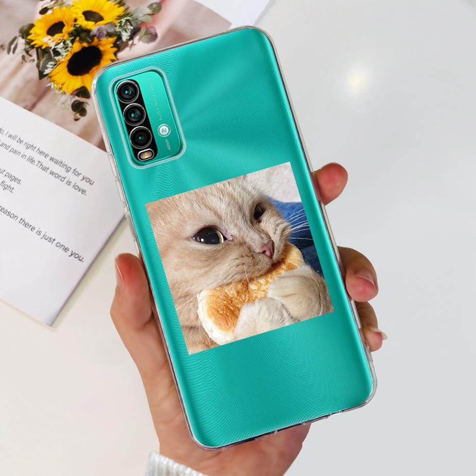 For Xiaomi Redmi 9T Case Cute Fashion Painted Cover Clear Silicone Phone Case For Xiaomi Redmi 9T Redmi9T Back Cover 6.53'' Bags