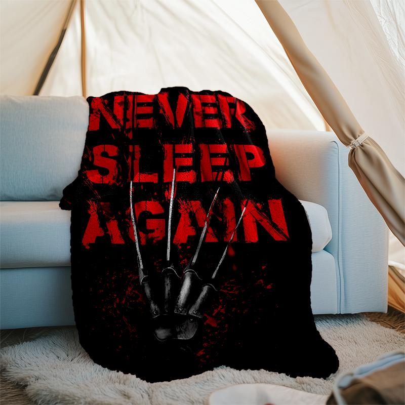 Coperta stampata a tema horror di Halloween - Perfetta per divano, letto, viaggi e uso all'aperto | Lavabile in lavatrice, accogliente e resistente.