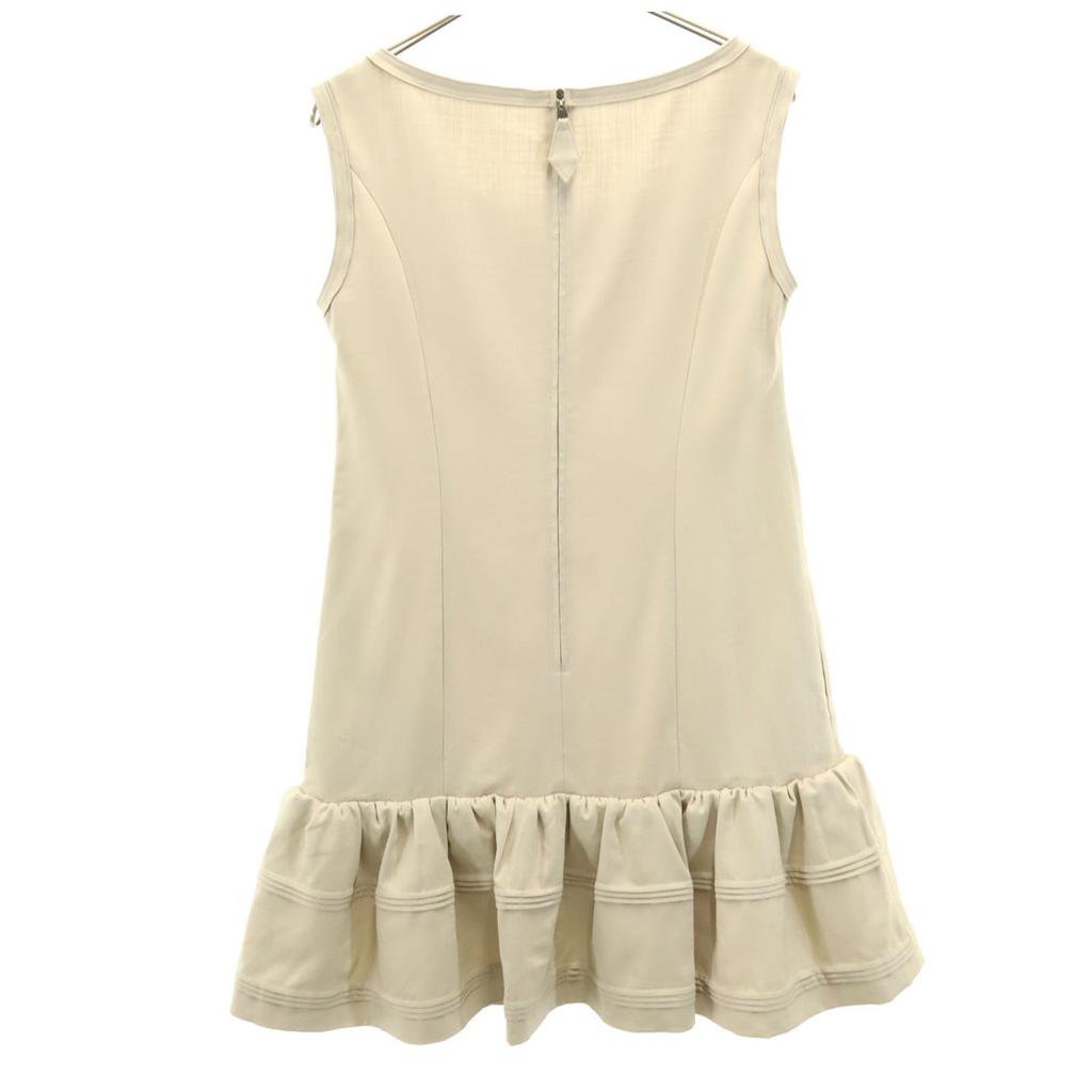 FOXEY NEW YORK vyrobeno v Japonsku Mini šaty bez rukávů 38 Béžová Dámské Použité