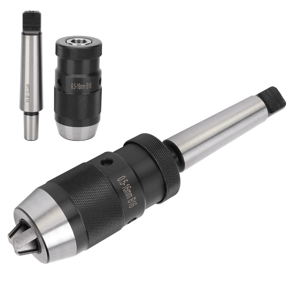 Morse Taper MT3 Keyless Drill Chuck B16 0.5 16mm Morse Taper Drill Chuck  Milling Machine