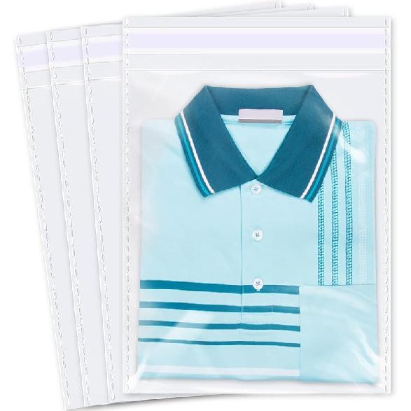 iMailer - 100 Pcs -12" X 18" Clear Plastic Cellophane Bags-Resealable Self Sealing Cello Poly Bags for Prints, Photos, Documents, Clothing, T-Shirt