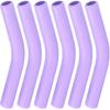6pcs Food-Grade Silicone Straw Tips, Reble Metal Straw Elbows Tips, Temperature Resistant Rubber Straw Covers Replacement Tip for 5/16" Stainless