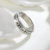 18k Gold Star & Moon Rotatable Double Layer Women's Ring - Japanese Korean Niche Design