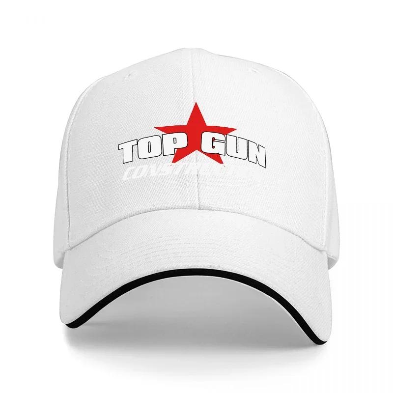 TOP GUN CONSTRUCTION BASEBALLKAPPE SCHWARZ MIT ROTEM STERN-LOGO UnisexS VERSTELLBARER HUT FÜR ARBEIT UND FREIZEITSTIL