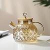 Glass Teapot Glass Kettle With Bamboo Lid Heat-resistant Thicken Glass Pot for Juice Household Teapot Nordic Drinkware