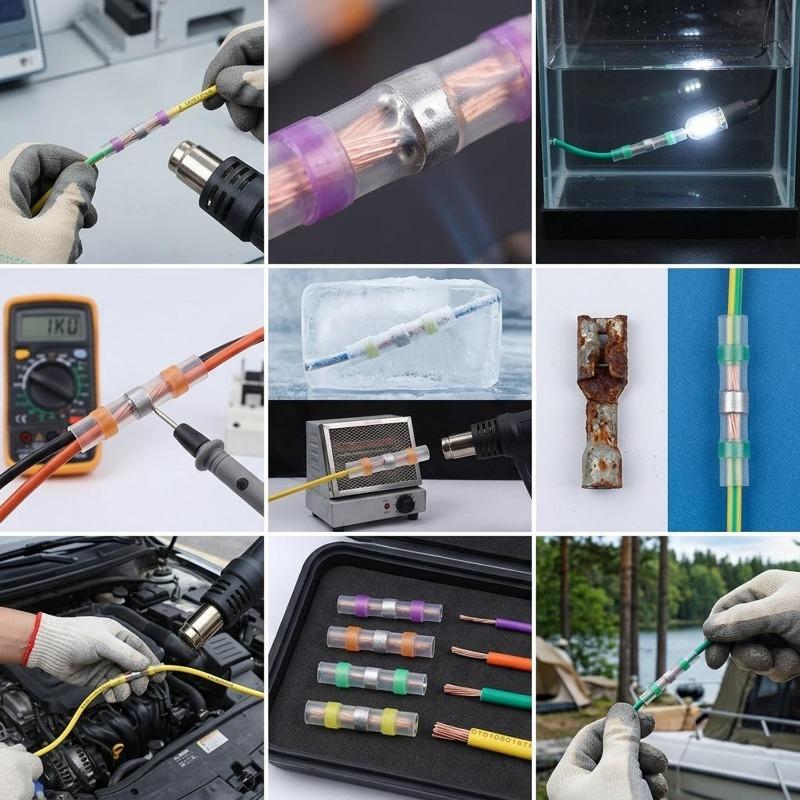 Waterproof Crimp Free Solder Rings Heat-shrink Tubing Cable Crimping Automotive Wire Terminal Connectors Soldered Terminals