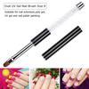 Ovaler & Flacher UV Gel Nagelpinsel Strassgriff Professionelle Nail Art Design Pinsel