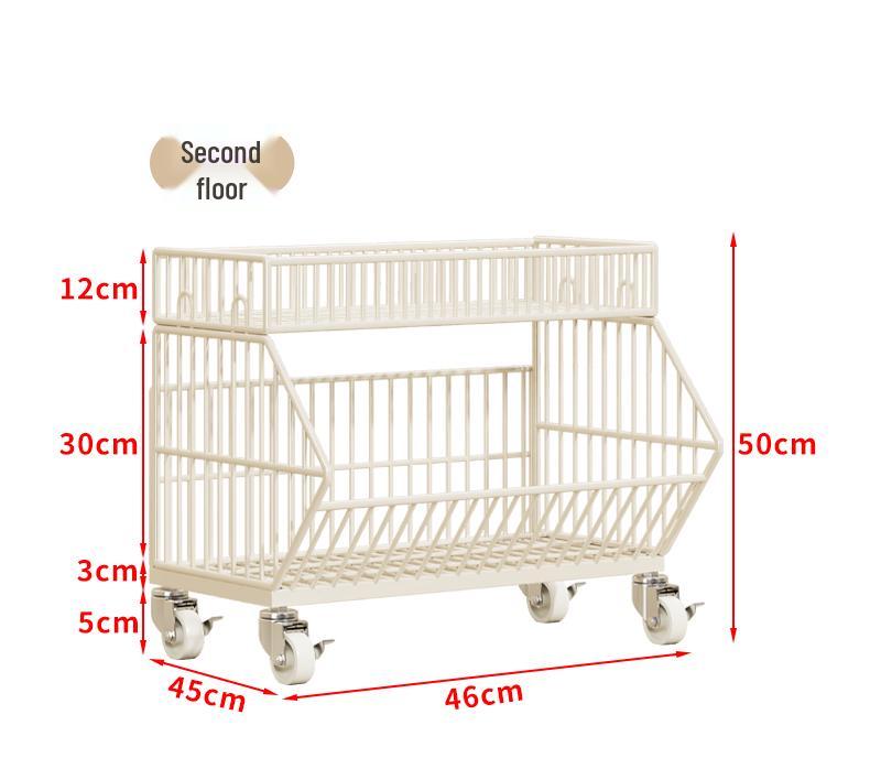 Multi-Layer Snack Display Rack with Wheels for Supermarket or Convenience Store