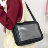 1Pcs High School Girls Uniform Jk Crossbody Shoulder Bag Handbags Japanese Harajuku Ita Bag For Women Pu Transparent Itabag