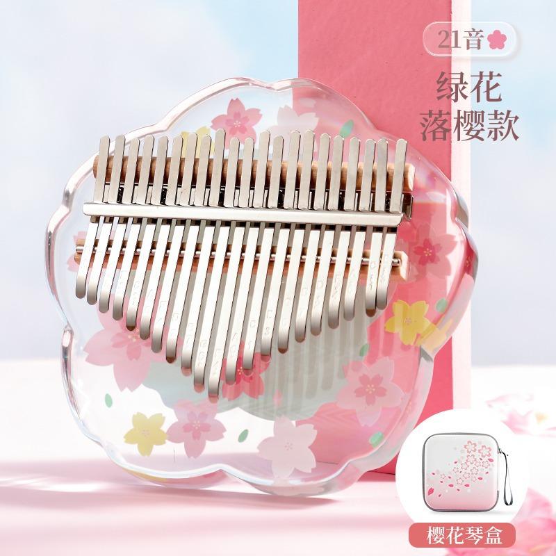 Transparent Acrylic Kalimba 21 Key Chromatic Kalimbas Beginner Thumb Piano Professional Music Keyboard Instrument Child Gifts