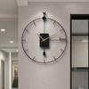 Ceas de perete modern silențios Ceasuri de perete metalice cu pendul Ceas cu pendul vintage pentru sufragerie Ceas de perete mare simplu Decor pentru casă Cadou