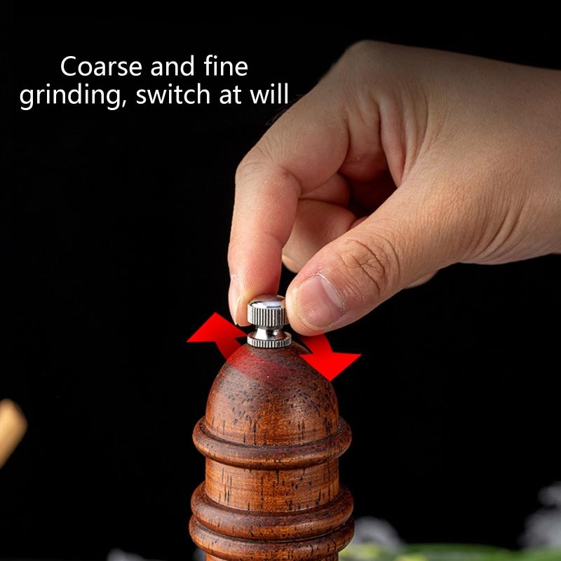 Wooden Spice Grinder Manual Salt And Pepper Grinder Set Cute Organic  Sustainable Wood Salt Pepper Mill Grinder