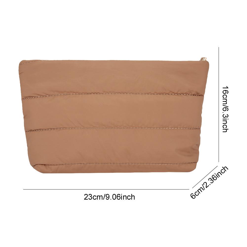 Fashion Cosmetic Bag for Women Girls Casual Clutch Handbag Cute Puffer Makeup Clutch Storage Pouches for Organization