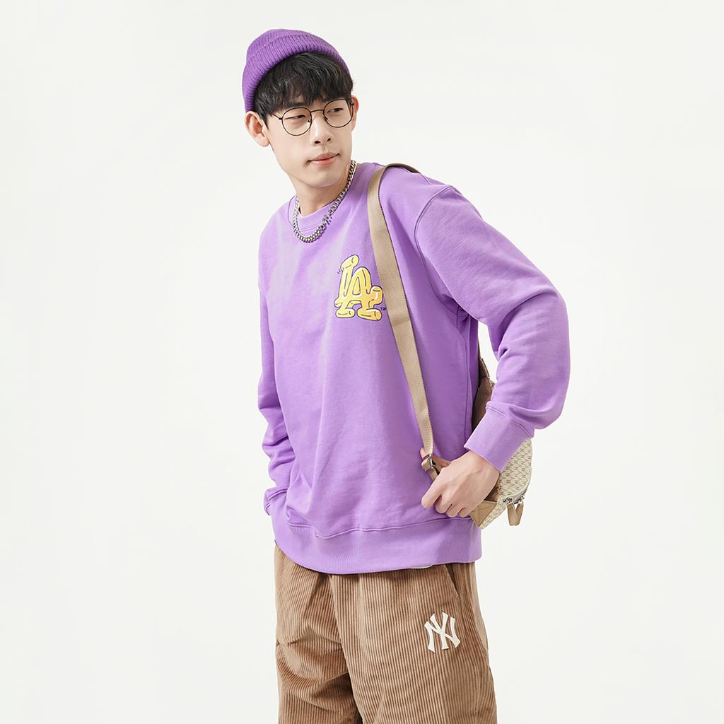 New MLB Los Angeles Dodgers LIKE Sweatshirt Unisex Violet 3AMTL0221-07PPN