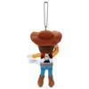 Pixar Character Toy Story Funny Face Ball Chain Mascot Woody Plush Toy, Approximately 14cm Tall