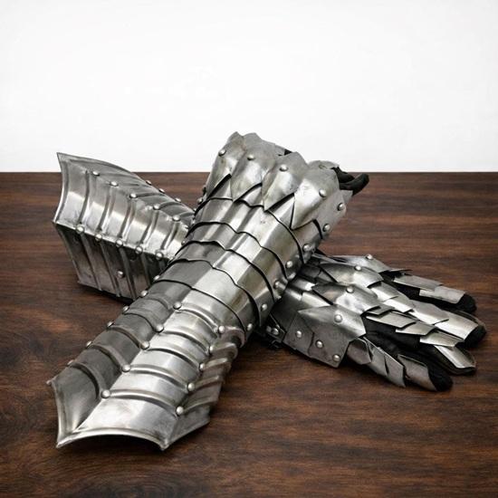 Medieval Knight Gauntlets  Wearable Steel Armor Gloves for LARP