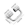 1080 Degee Swivel Faucet Extender Universal Splashproof Duals Spray Modes Rust-proof Bathroom Sink Replacement Accessories