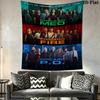 Chicago Fire Wall Tapestry Aesthetic Wall Hanging Printed Fabric Blanket Decorative Tapestries for Bedroom Living Room Home Decor