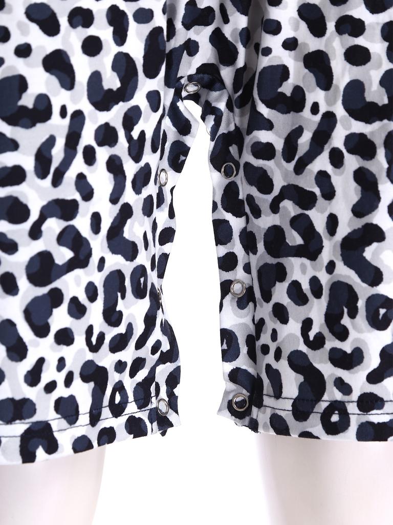 Damen Spezialbedarf Body Kurzarm Kurzer Schritt Druck Farbblockierung Adaptiver Jumpsuit Demenzpflege